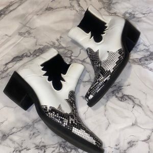 Ankle Snake Skin Boots